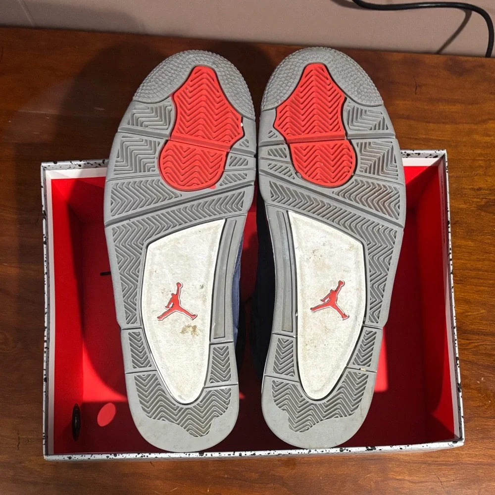 Air Jordan 4 Winter Loyal Blue Size 10.5 Used Rare Retro Authentic Blue MJ. - Picture 5 of 5